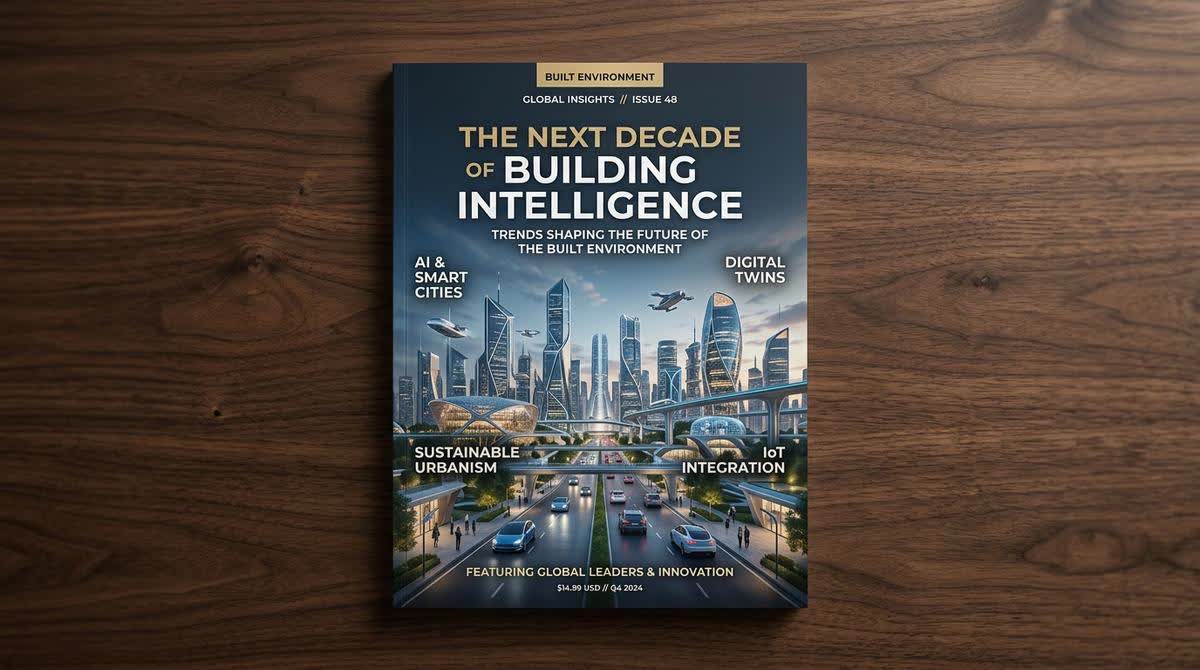Futuristic smart city skyline showing connected buildings, autonomous vehicles, and integrated technology systems
